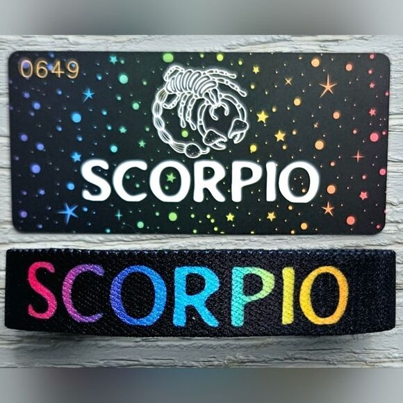 ZOX "ZODIAC SCORPIO" #649 CONSTELLATION HOROSCOPE halloween rainbow wristband - Picture 2 of 3